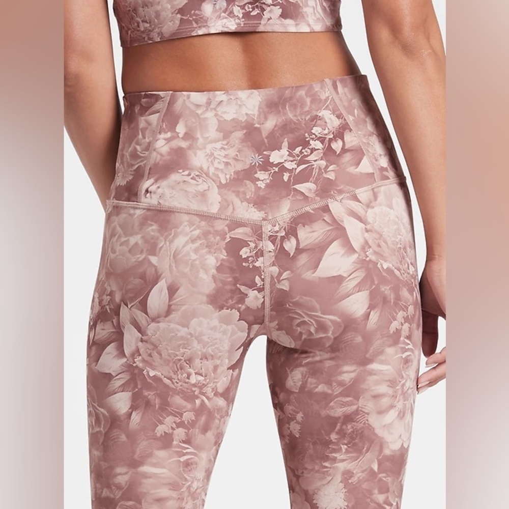 Athleta Elation Printed Tight, Antoinette Velvety Pink, Size ST - Picture 3 of 11